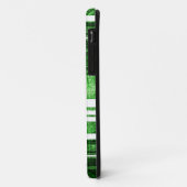 Groene en Witte strepen, grijze textuur Case-Mate iPhone Case (Achterkant/links)