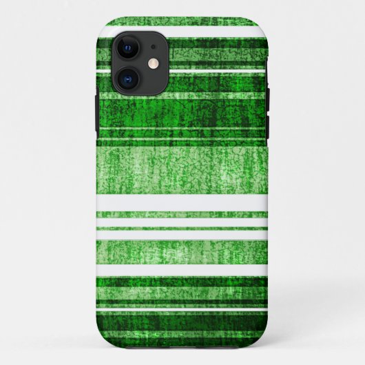 Groene en Witte strepen, grijze textuur Case-Mate iPhone Case (Achterkant)