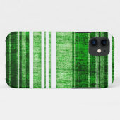 Groene en Witte strepen, grijze textuur Case-Mate iPhone Case (Achterkant (horizontaal))