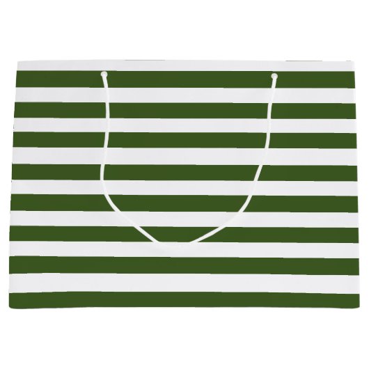 Groene en witte strepen groot cadeauzakje (Voorkant)