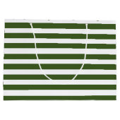 Groene en witte strepen groot cadeauzakje (Achterkant)