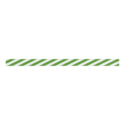 Groene en witte strepen grosgrain lint (Voorkant)