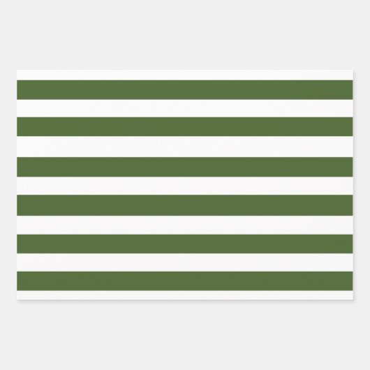 Groene en witte strepen inpakpapier vel (Voorkant 2)