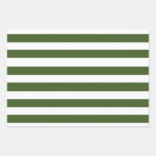 Groene en witte strepen inpakpapier vel (Voorkant)