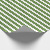 Groene en witte strepen Kerst Wrapping Papier (Hoek)