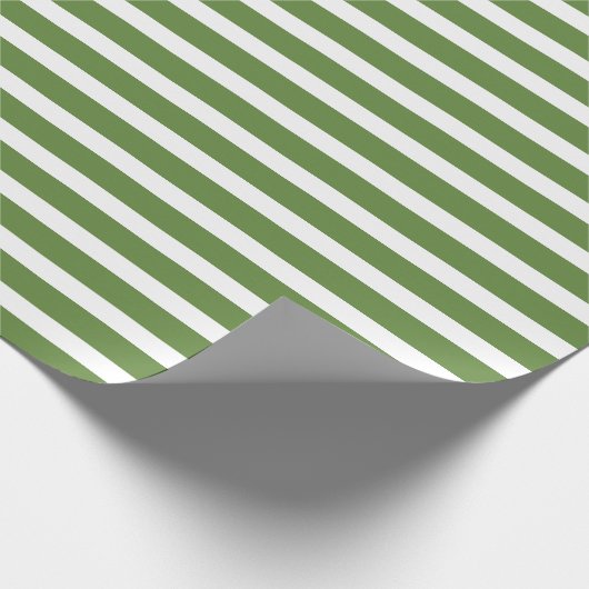 Groene en witte strepen Kerst Wrapping Papier (Hoek)