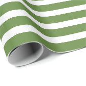 Groene en witte strepen Kerst Wrapping Papier (Rol Hoek)