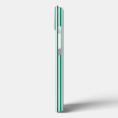 Groene en witte strepen met blauw van de marine Case-Mate iPhone case (Achterkant / Links)