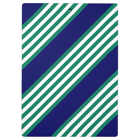 Groene en witte strepen met blauw van de marine klembord (Achterkant)