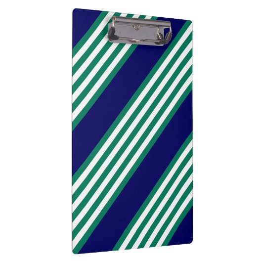 Groene en witte strepen met blauw van de marine klembord (Rechts)