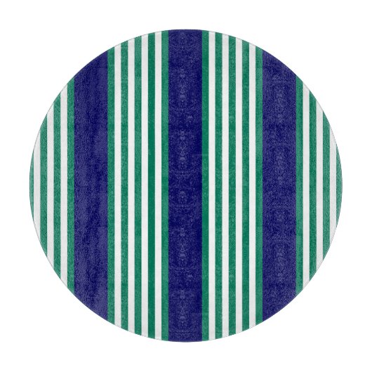 Groene en witte strepen met blauw van de marine snijplank (Voorkant)