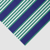 Groene en witte strepen met blauw van de marine tissuepapier (Detail)