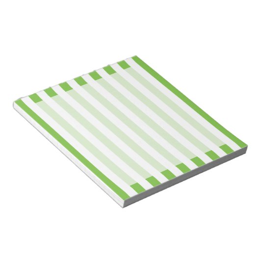 Groene en witte strepen notitieblok (Schuin)