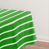 Groene en witte strepen ontwerp tafelkleed (Voorbeeld)