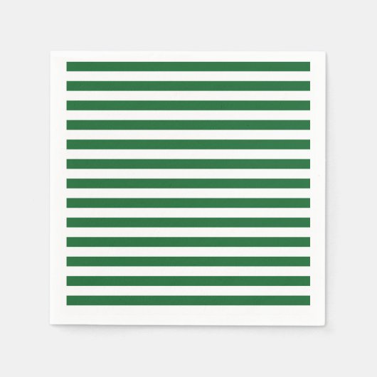 Groene en witte strepen Papieren servetten (Voorkant)