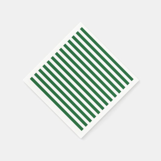 Groene en witte strepen Papieren servetten (Hoek)