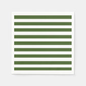 Groene en witte strepen servet (Voorkant)