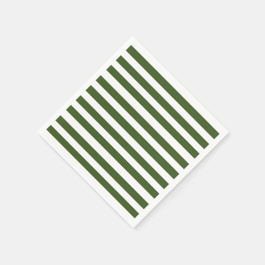 Groene en witte strepen servet (Hoek)