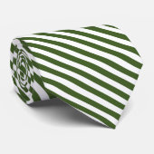 Groene en witte strepen stropdas (Opgerold)