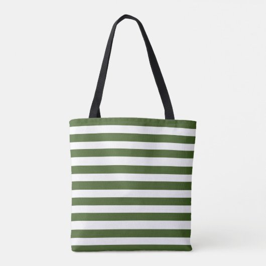 Groene en witte strepen tote bag (Achterkant)