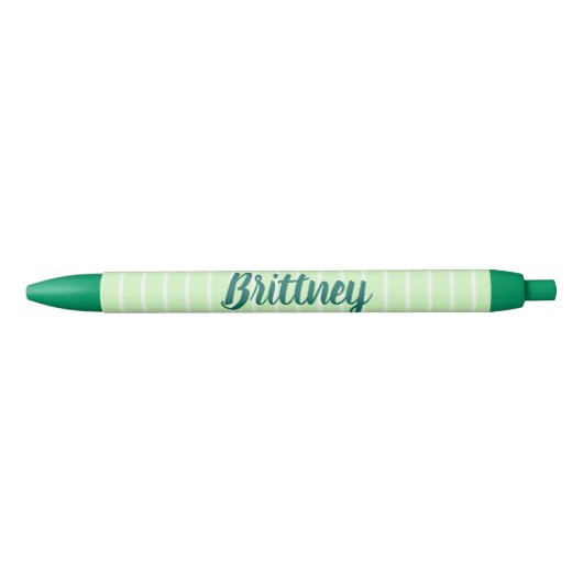 Groene en witte strepen zwarte inkt pen (Voorkant)