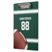 Groene en witte strepes Jersey Net IJzer Football Klembord (Links)