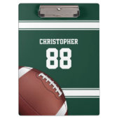 Groene en witte strepes Jersey Net IJzer Football Klembord (Voorkant)