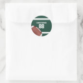 Groene en witte strepes Jersey Net IJzer Football Ronde Sticker (Tas)