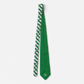 Groene en Witte Stripe HH-60 Pattern Kerstmis Stropdas (Achterkant)