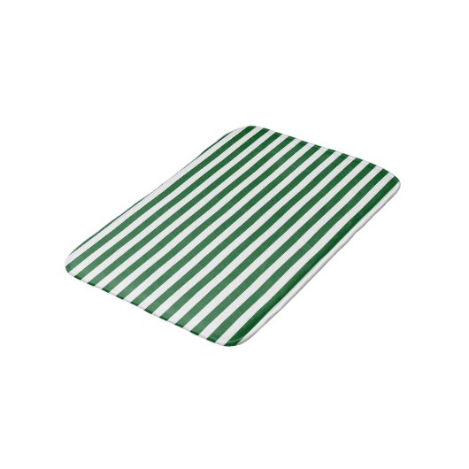 Groene en Witte Stripes Bath Mat (Gekanteld)