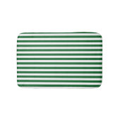 Groene en Witte Stripes Bath Mat (Voorkant)