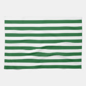 Groene en Witte Stripes Kitchen Towel Theedoek (Horizontaal)
