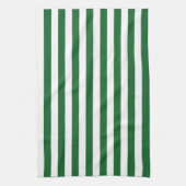Groene en Witte Stripes Kitchen Towel Theedoek (Verticaal)