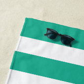 Groene en witte stripper Cabana Stripe    Strandlaken (In situ)