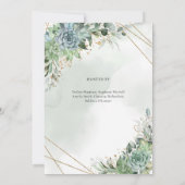 Groene en witte succulente eucalyptusgoud baby in kaart (Achterkant)