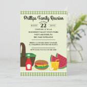 Groene en witte tablet Picnic Family Reunion Kaart (Staand voorkant)