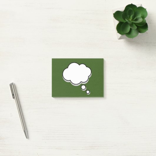 Groene en Witte Talk Bubble Persoonlijke Naam Post-it® Notes (Kantoor)