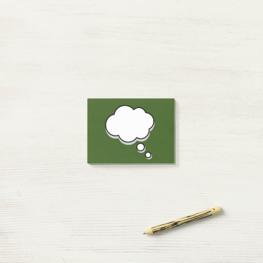 Groene en Witte Talk Bubble Persoonlijke Naam Post-it® Notes (Op bureau)