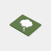 Groene en Witte Talk Bubble Persoonlijke Naam Post-it® Notes (Schuin)
