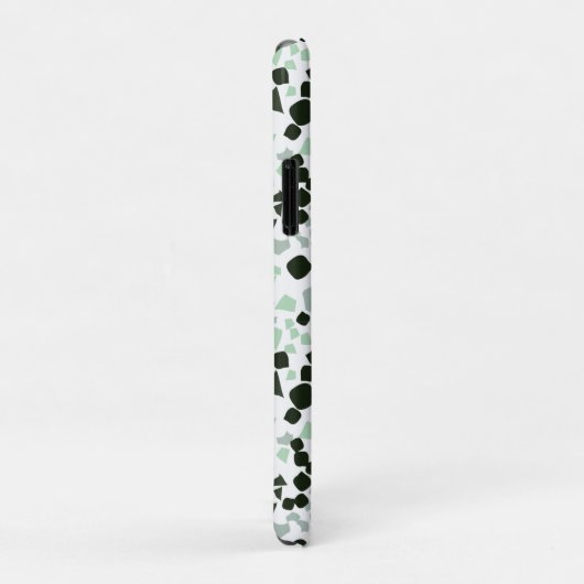 Groene en Witte terrazzominium moderne Hoesje-Mate Case-Mate iPhone Case (Achterkant/rechts)