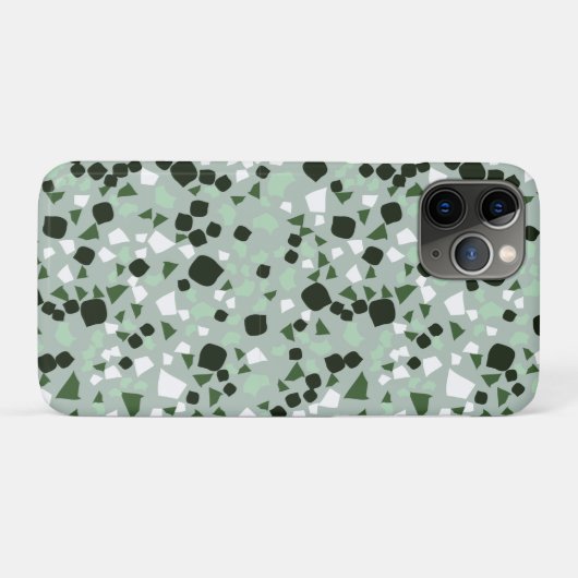 Groene en Witte terrazzominium moderne Hoesje-Mate Case-Mate iPhone Case (Achterkant (horizontaal))