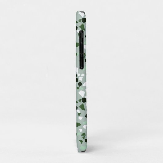 Groene en Witte terrazzominium moderne Hoesje-Mate Case-Mate iPhone Case (Achterkant/links)