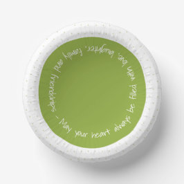 Groene en witte tinten en stijlvolle papieren balk kommen