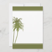 Groene en Witte tropische palmen Kaart (Achterkant)