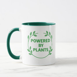Groene en Witte Veganistische Plantaardige Mok