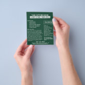 Groene en witte verzorging flyer (Hand)
