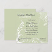 Groene en Witte Vlaamse paardenweduwenkast Kaart (Voorkant / Achterkant)