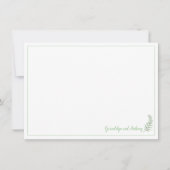 Groene en Witte Vlees - Aangepersonaliseerde platt Kaart (Voorkant)