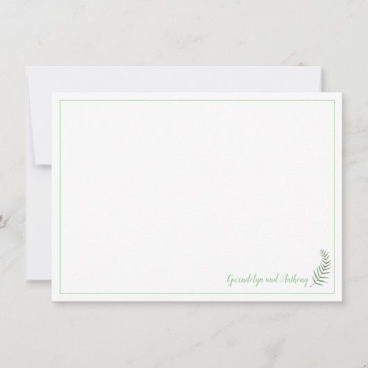 Groene en Witte Vlees - Aangepersonaliseerde platt Kaart (Voorkant)