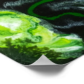 Groene en witte vloeistof poster (Hoek)